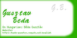 gusztav beda business card