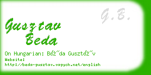 gusztav beda business card